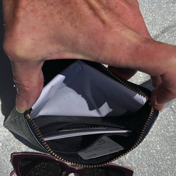 COACH Corner Zip Wristlet, Navy - Picture 5 of 9